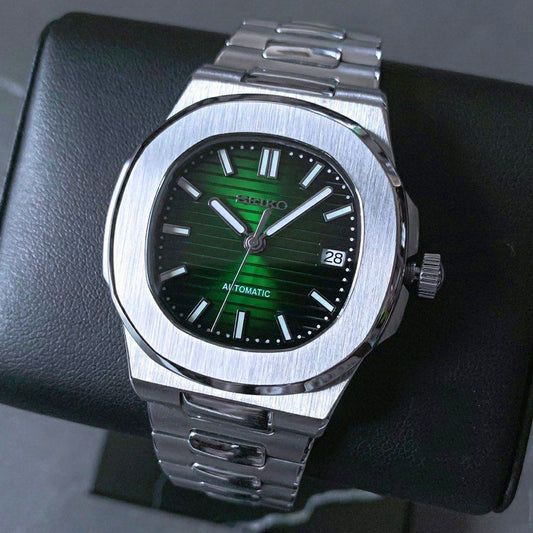 Seiko Mod Nautilus Homage NH35 Automatic Movement Green 40mm Watch